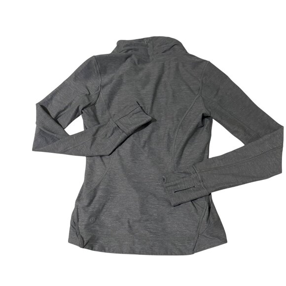 Lululemon Womens Gray Full-Zip Jacket Size 6 With Thumbholes & Side Pockets - Picture 2 of 12
